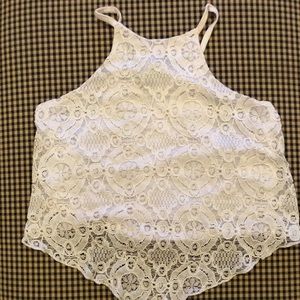 Charolette Russe White Lace Crop Top